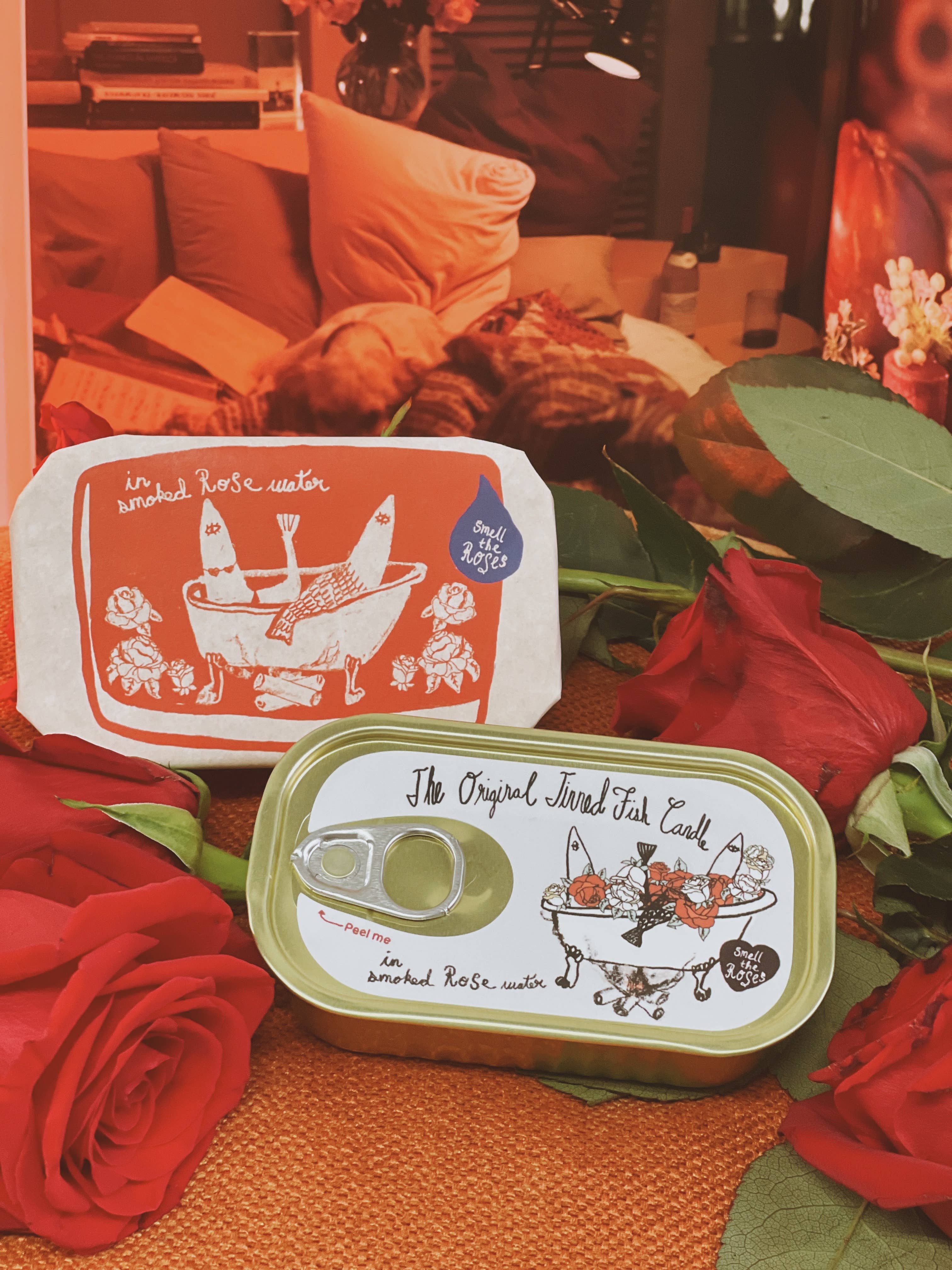 Tinned Fish Candle - Sardines in Smoked Rose Water - Image 5