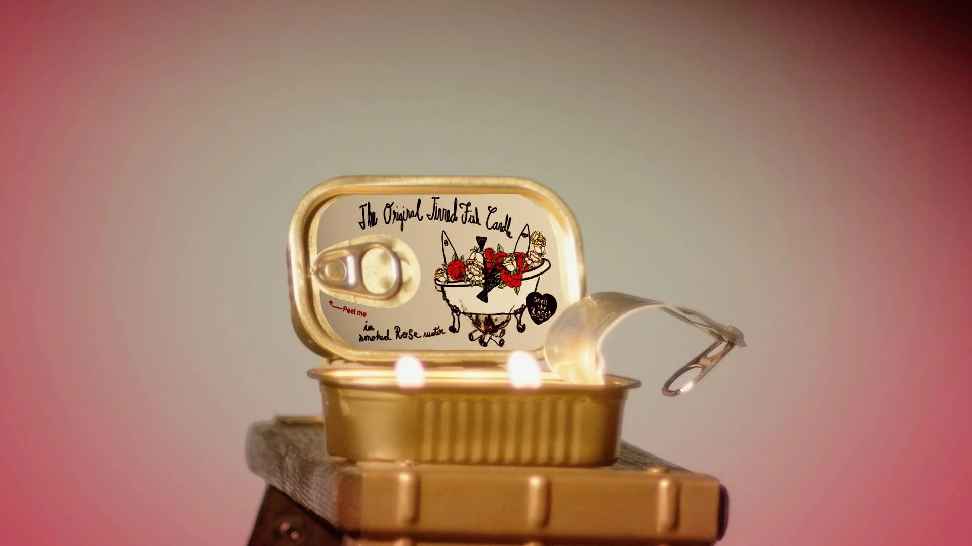 Tinned Fish Candle - Sardines in Smoked Rose Water - Image 6