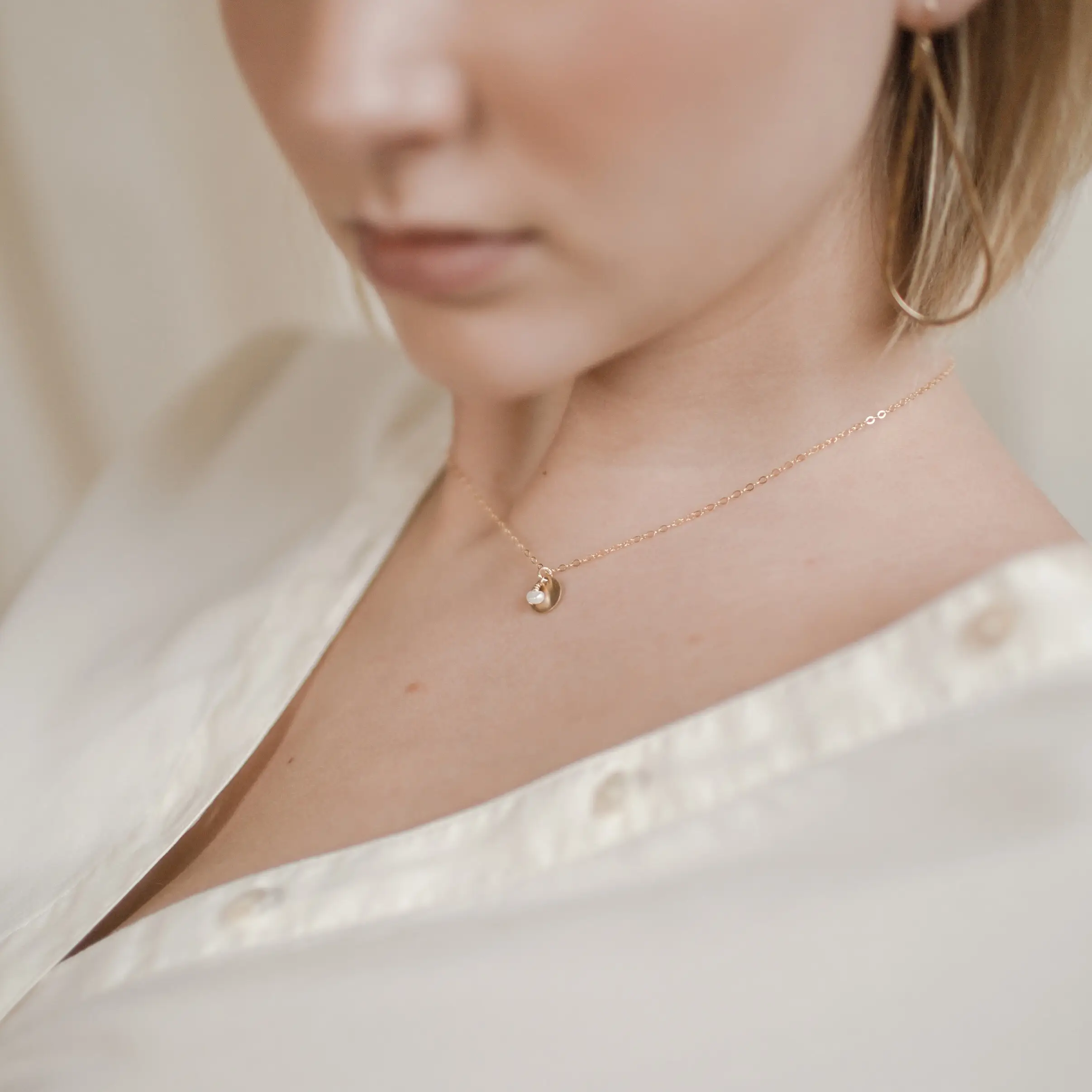 Token Jewelry - 16" Pearl Small Wonders Gold Necklace - Image 2