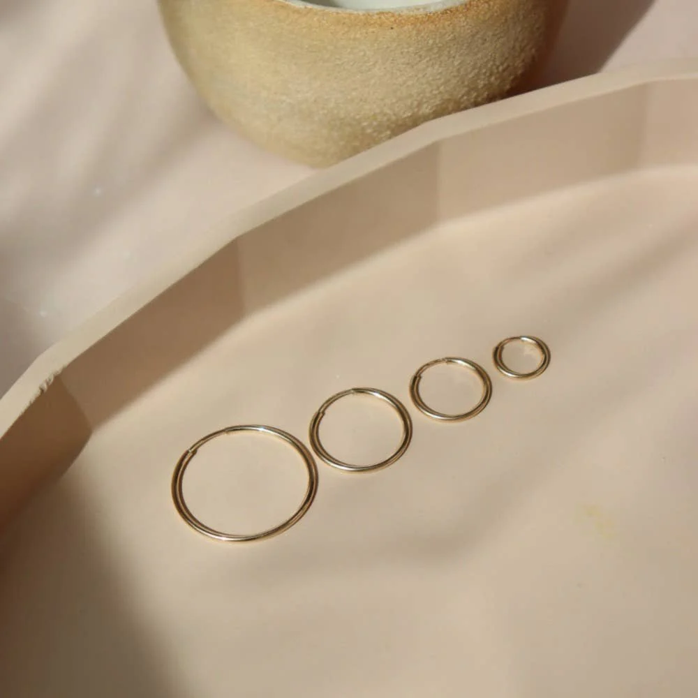 Token Jewelry - Goldie Hoops in 14k Gold Fill