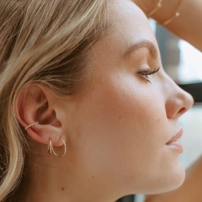 Token Jewelry - Goldie Hoops in 14k Gold Fill - Image 3