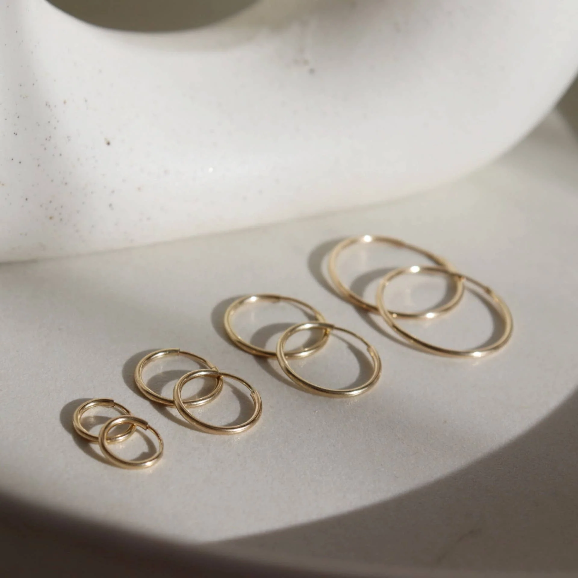 Token Jewelry - Goldie Hoops in 14k Gold Fill - Image 4