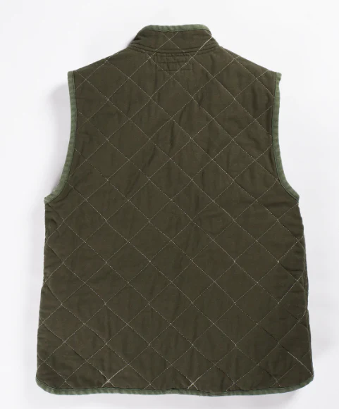 Utility Canvas Quilted Snap Vest - Olive Green Vest - Image 7