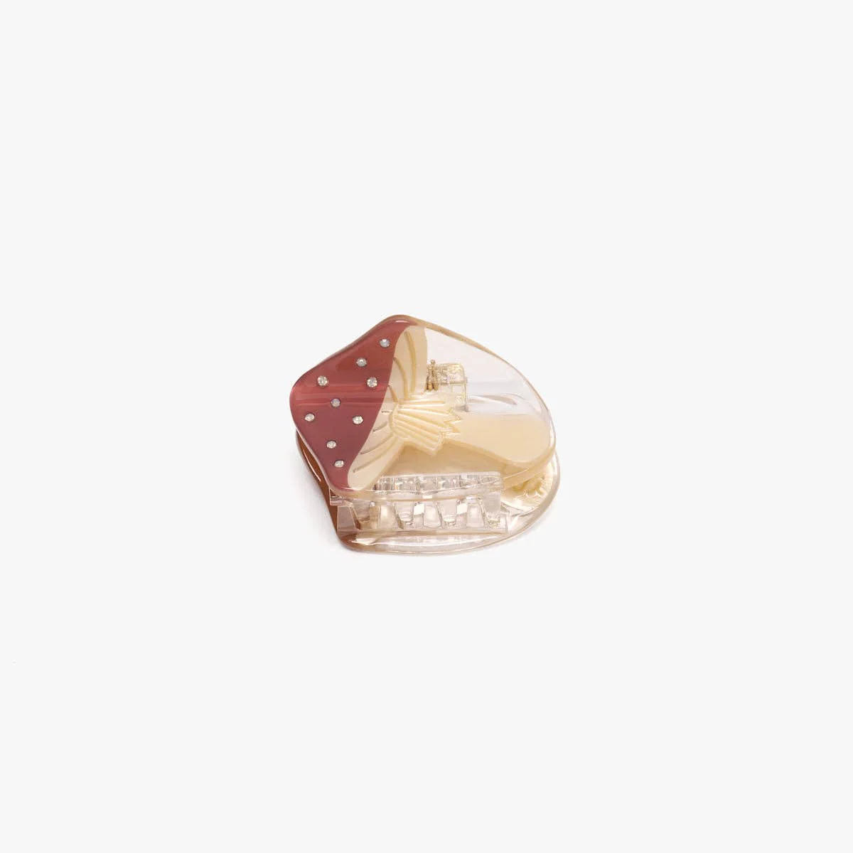 WINONA IRENE - Mini Mushroom Hair Claw Clip With Rhinestones - Image 2