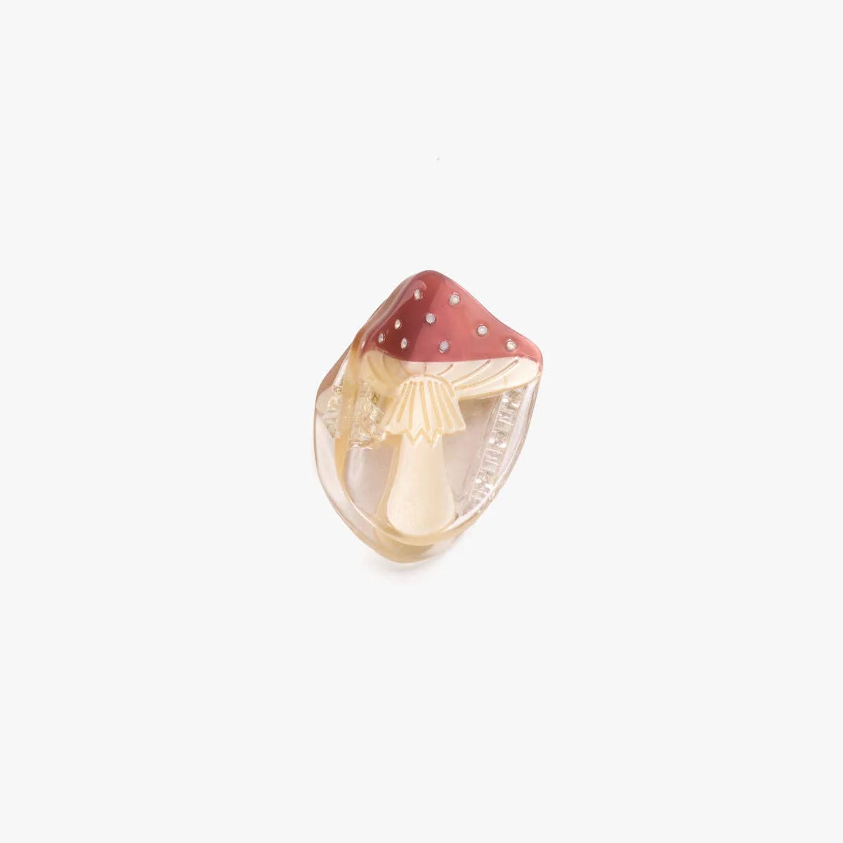 WINONA IRENE - Mini Mushroom Hair Claw Clip With Rhinestones - Image 3