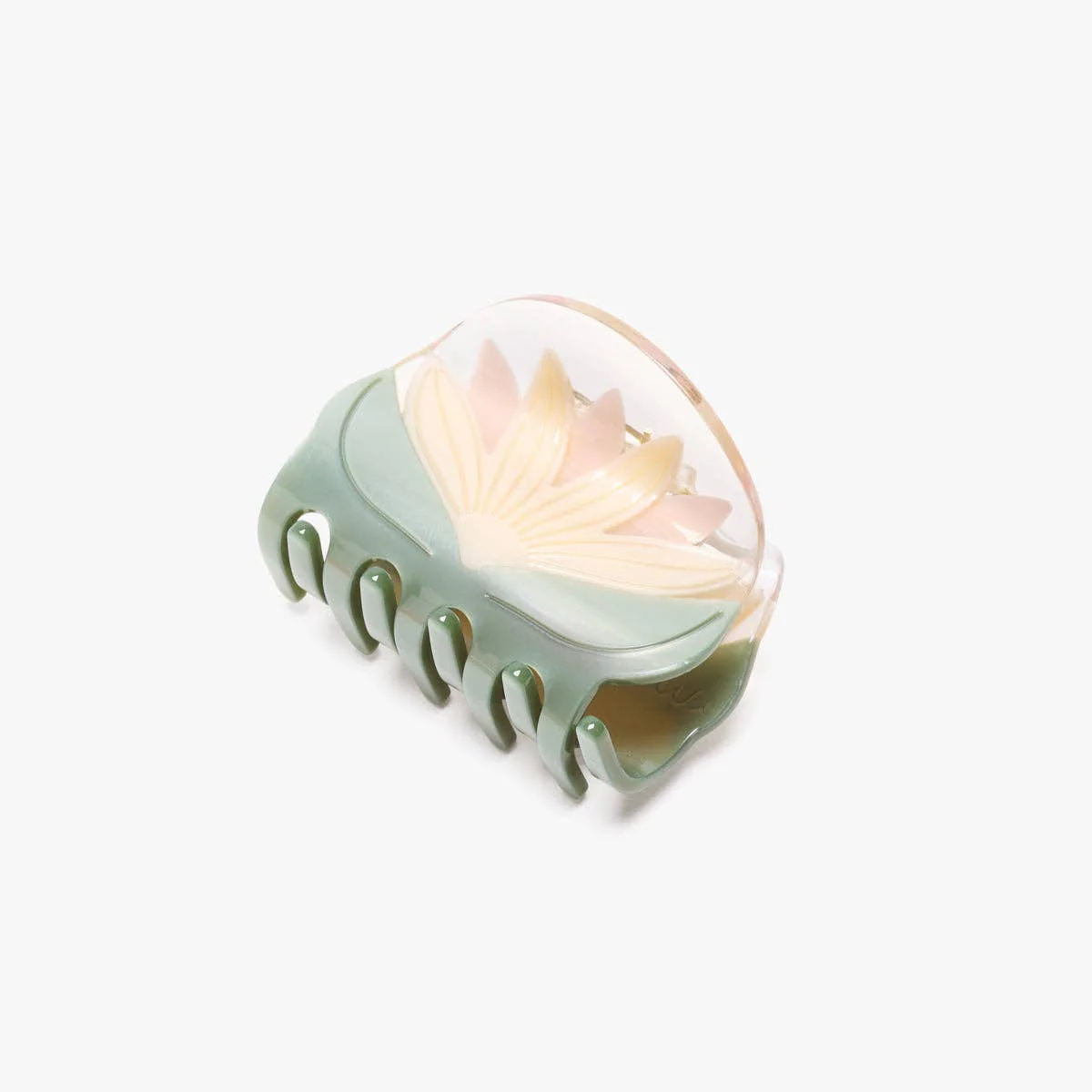 WINONA IRENE - Water Lily White Lotus Flower Hair Claw Clip Accessory