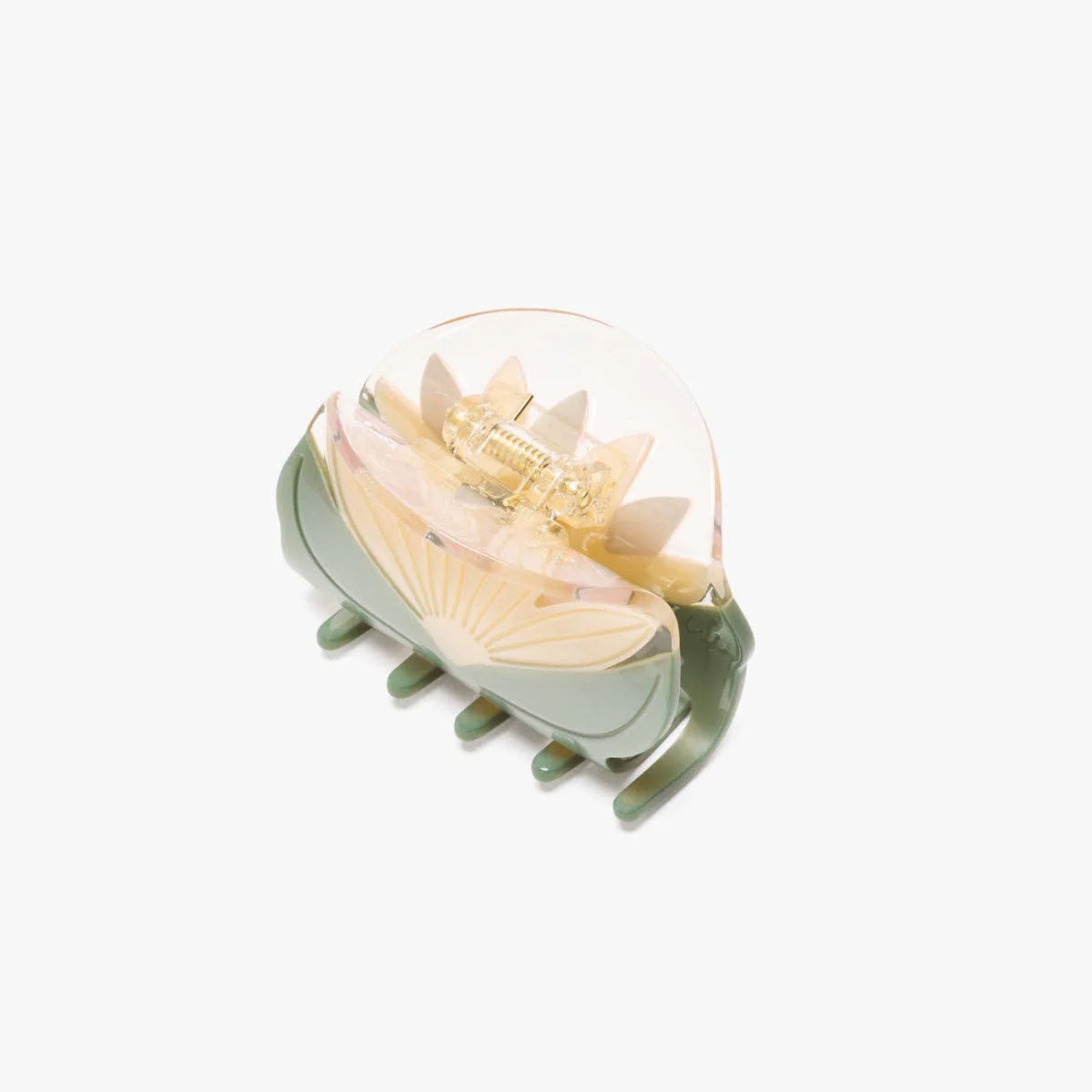 WINONA IRENE - Water Lily White Lotus Flower Hair Claw Clip Accessory - Image 3